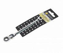 Ключ комбинированый ER-61008H трещоточный шарнирный 8мм (на держателе) ЭВРИКА